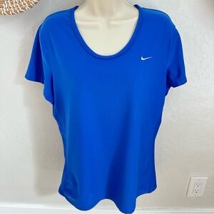 Women’s Nike Dri-FIT Cobalt Blue Short Sleeve Training Tee. XL